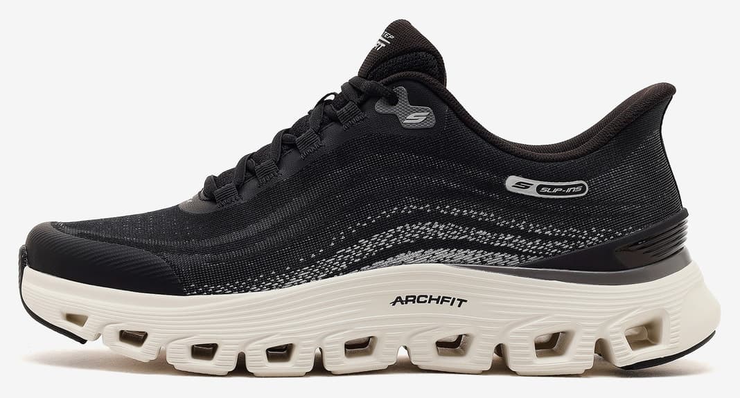 کفش ورزشی مردانه Skechers ARCH FIT GLIDE-STEP WAVE مشکی مدل 233194 BLK کفش ورزشی مردانه Skechers ARCH FIT GLIDE-STEP WAVE مشکی مدل 233194 BLK