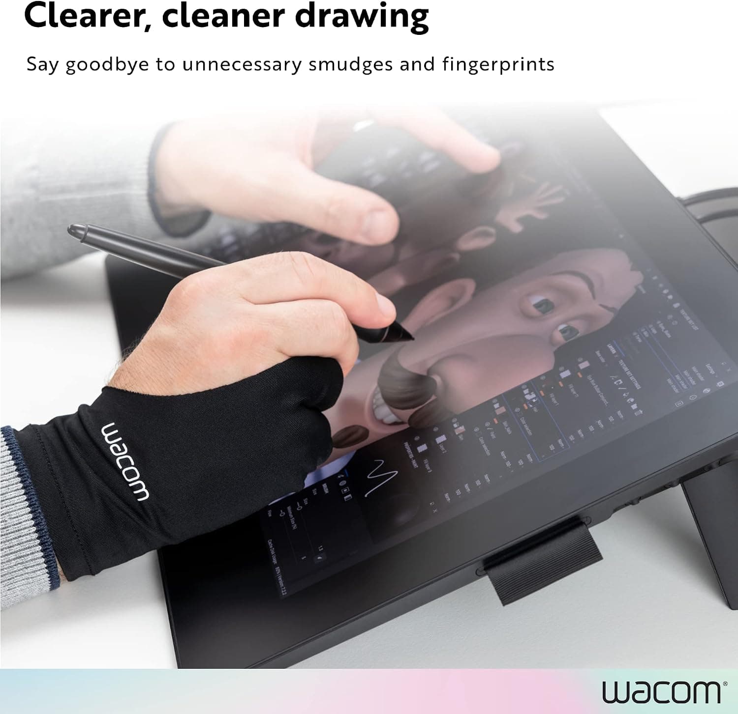 دستکش Wacom دو انگشتی طراحی تبلت نمایشگر قلمی ۹۰٪ بازیافتی ۳ عددی مشکی دستکش Wacom دو انگشتی طراحی تبلت نمایشگر قلمی ۹۰٪ بازیافتی ۳ عددی مشکی