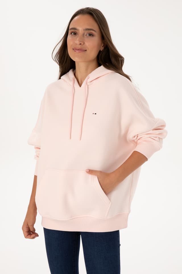 سویشرت کلاهدار زنانه U.S. Polo Assn. صورتی روشن داخل کرکی مدل 50313567-VR078 سویشرت کلاهدار زنانه U.S. Polo Assn. صورتی روشن داخل کرکی مدل 50313567-VR078