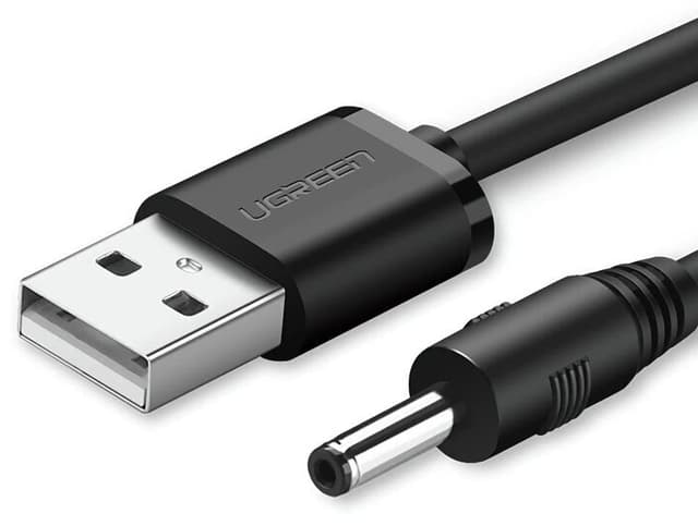 کابل برق UGREEN USB DC 5V 3.5mm به طول 1 متر کابل برق UGREEN USB DC 5V 3.5mm به طول 1 متر