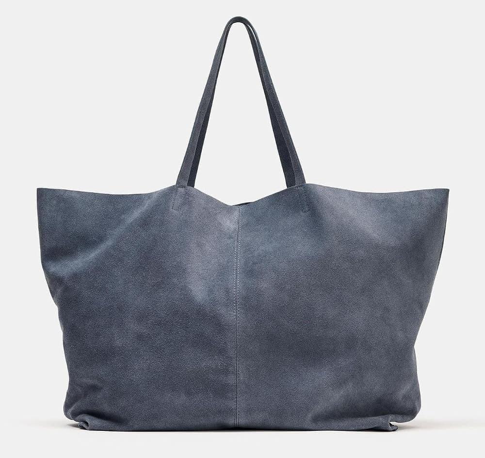 کیف توت زنانه Zara سوئد ماکسی آبی سایز استاندارد کیف توت زنانه Zara سوئد ماکسی آبی سایز استاندارد