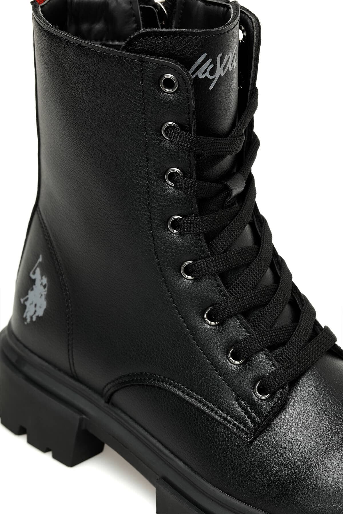 بوت بایکر زنانه U.S. Polo Assn. مشکی مدل HALLES 3PR بوت بایکر زنانه U.S. Polo Assn. مشکی مدل HALLES 3PR