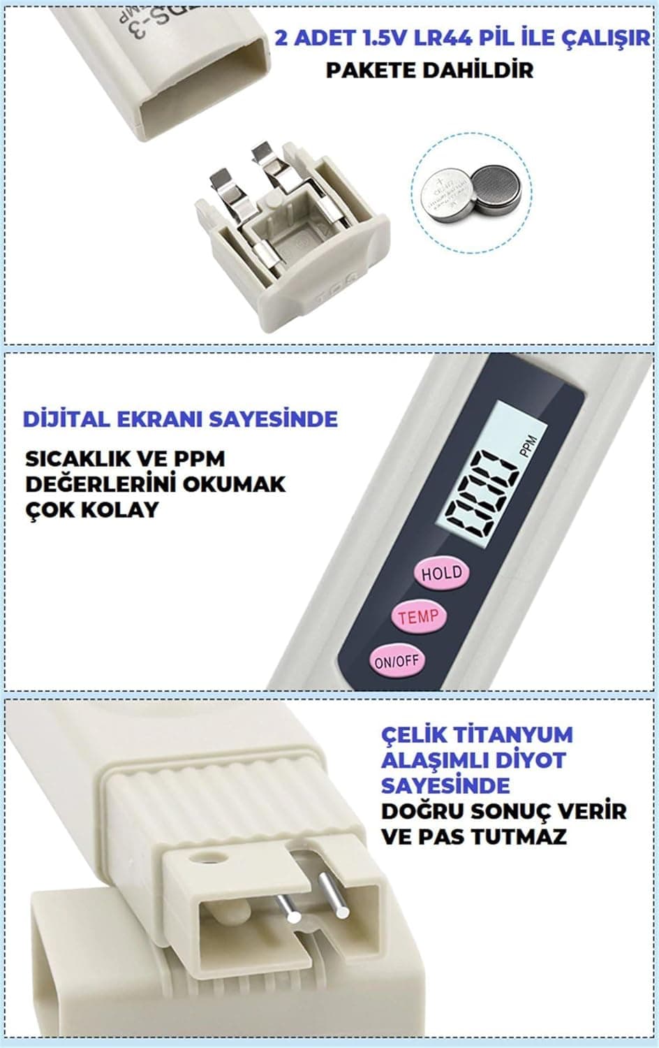 دستگاه TDS متر دیجیتال اندازهگیری کیفیت آب ECOFAST دستگاه TDS متر دیجیتال اندازهگیری کیفیت آب ECOFAST