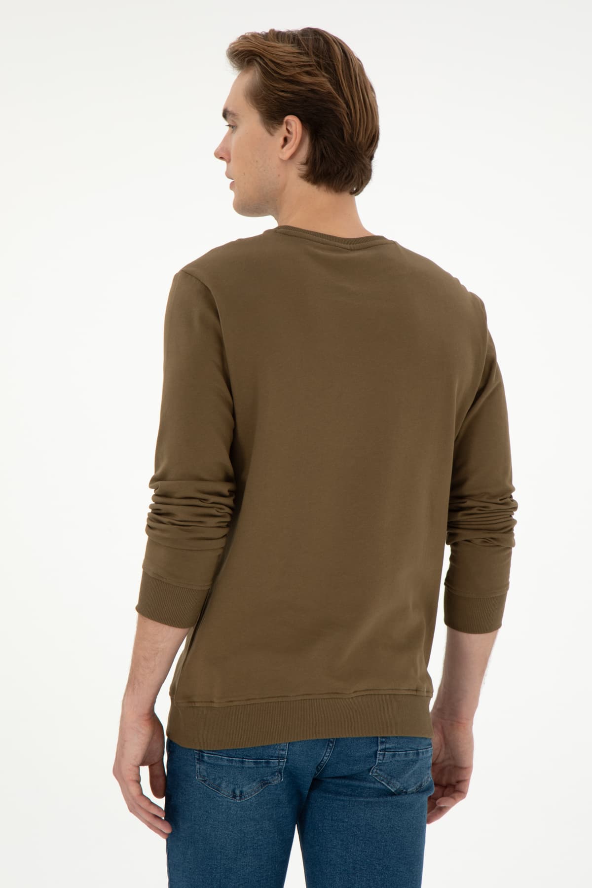 سویشرت مردانه U.S. Polo Assn. یقه گرد فیت معمولی سبز خاکی مدل 50293742-VR027 سویشرت مردانه U.S. Polo Assn. یقه گرد فیت معمولی سبز خاکی مدل 50293742-VR027