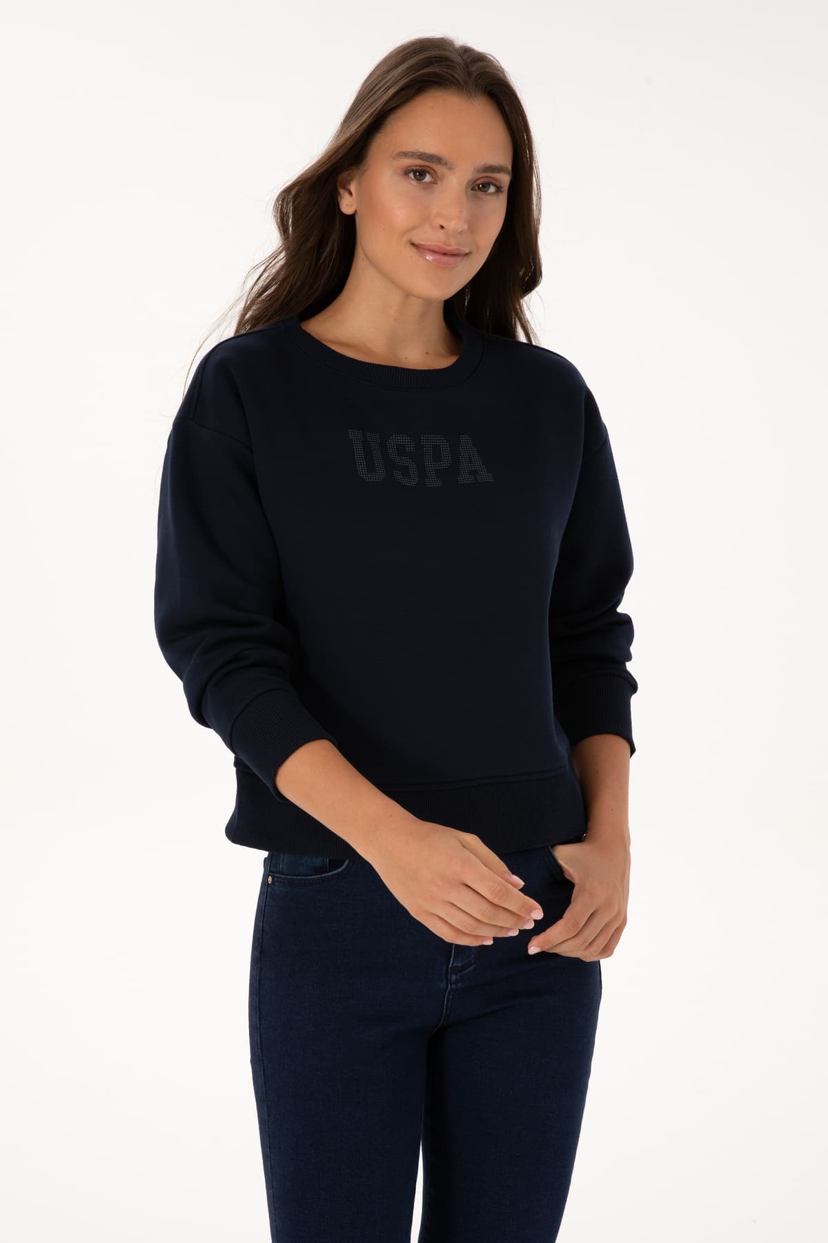 سویشرت زنانه U.S. Polo Assn. سرمهای یقه گرد بیسیک مدل 50307752-VR033 سویشرت زنانه U.S. Polo Assn. سرمهای یقه گرد بیسیک مدل 50307752-VR033
