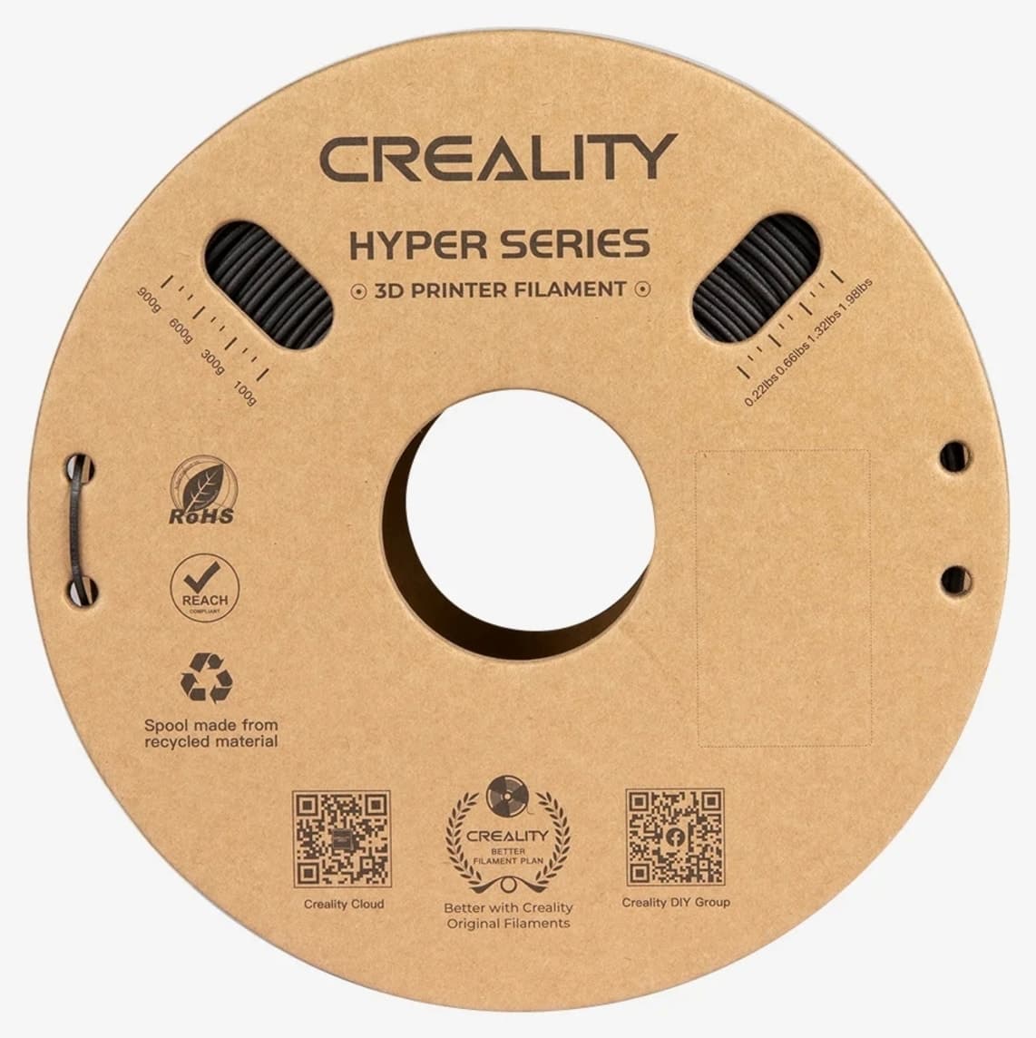 فیلامنت پرینتر سه بعدی Creality Hyper PLA CF مشکی فیلامنت پرینتر سه بعدی Creality Hyper PLA CF مشکی