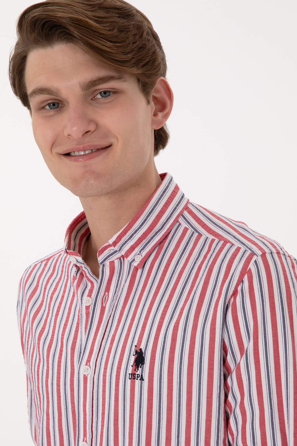 پیراهن مردانه U.S. Polo Assn. آستینبلند قرمز مدل 50306326-VR030 پیراهن مردانه U.S. Polo Assn. آستینبلند قرمز مدل 50306326-VR030