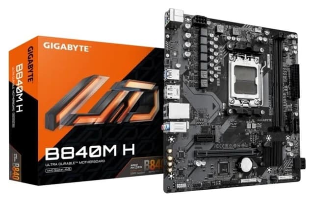 مادربرد Gigabyte با فرم فکتور MATX و سوکت AM5 حافظه DDR5 مدل B840M H مادربرد Gigabyte با فرم فکتور MATX و سوکت AM5 حافظه DDR5 مدل B840M H