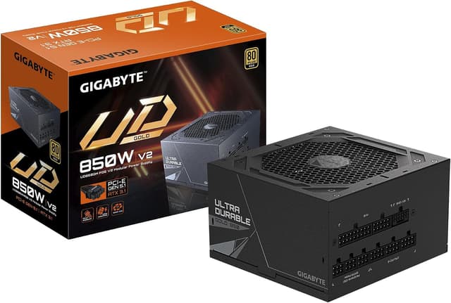 منبع تغذیه کامپیوتر GIGABYTE کاملاً ماژولار 850W مدل GP-UD850GM PG5، گواهی 80+ Gold منبع تغذیه کامپیوتر GIGABYTE کاملاً ماژولار 850W مدل GP-UD850GM PG5، گواهی 80+ Gold