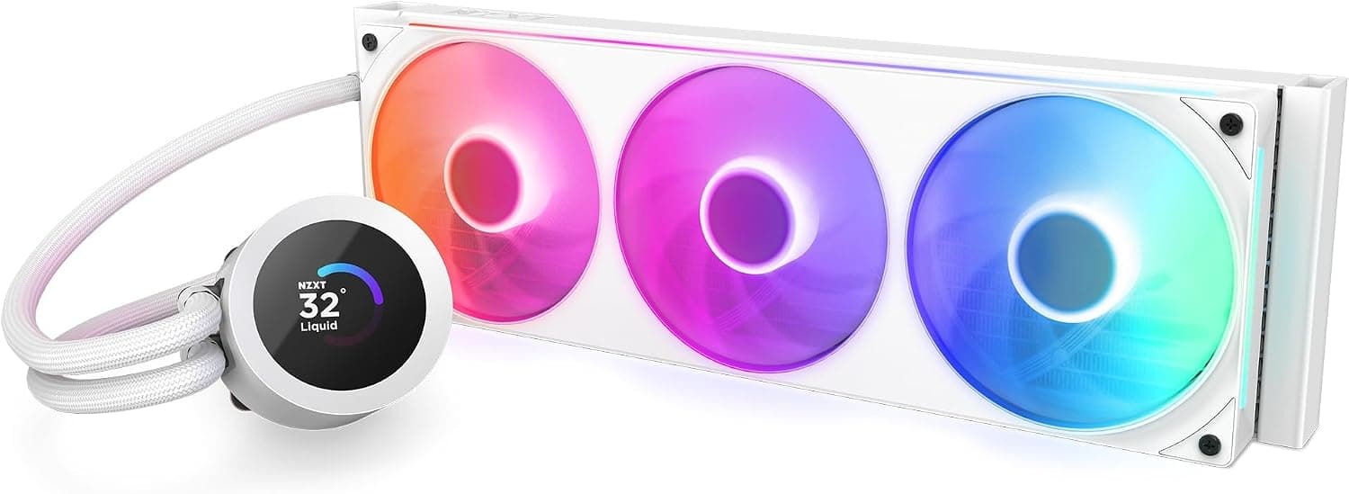 خنککننده مایع پردازنده NZXT سفید 360mm مدل Kraken Plus 360 RGB خنککننده مایع پردازنده NZXT سفید 360mm مدل Kraken Plus 360 RGB