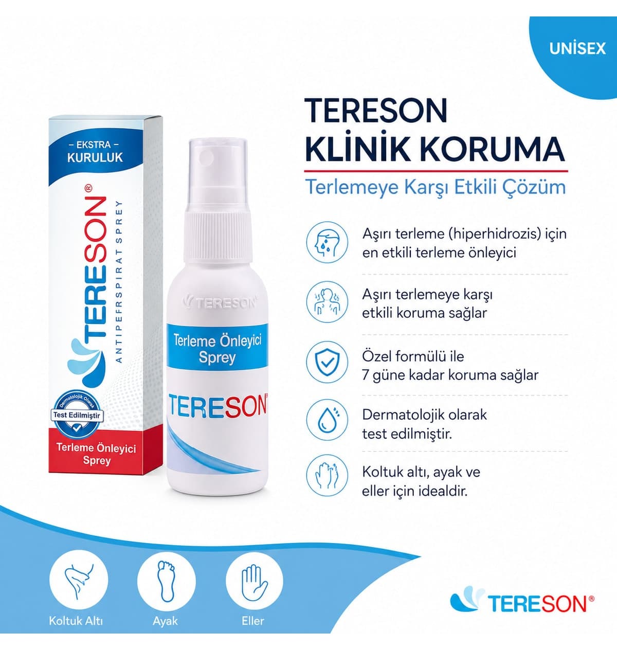 اسپری ضدتعریق زنانه Tereson دست، پا و زیر بغل ضد بو 2x50 ml اسپری ضدتعریق زنانه Tereson دست، پا و زیر بغل ضد بو 2x50 ml