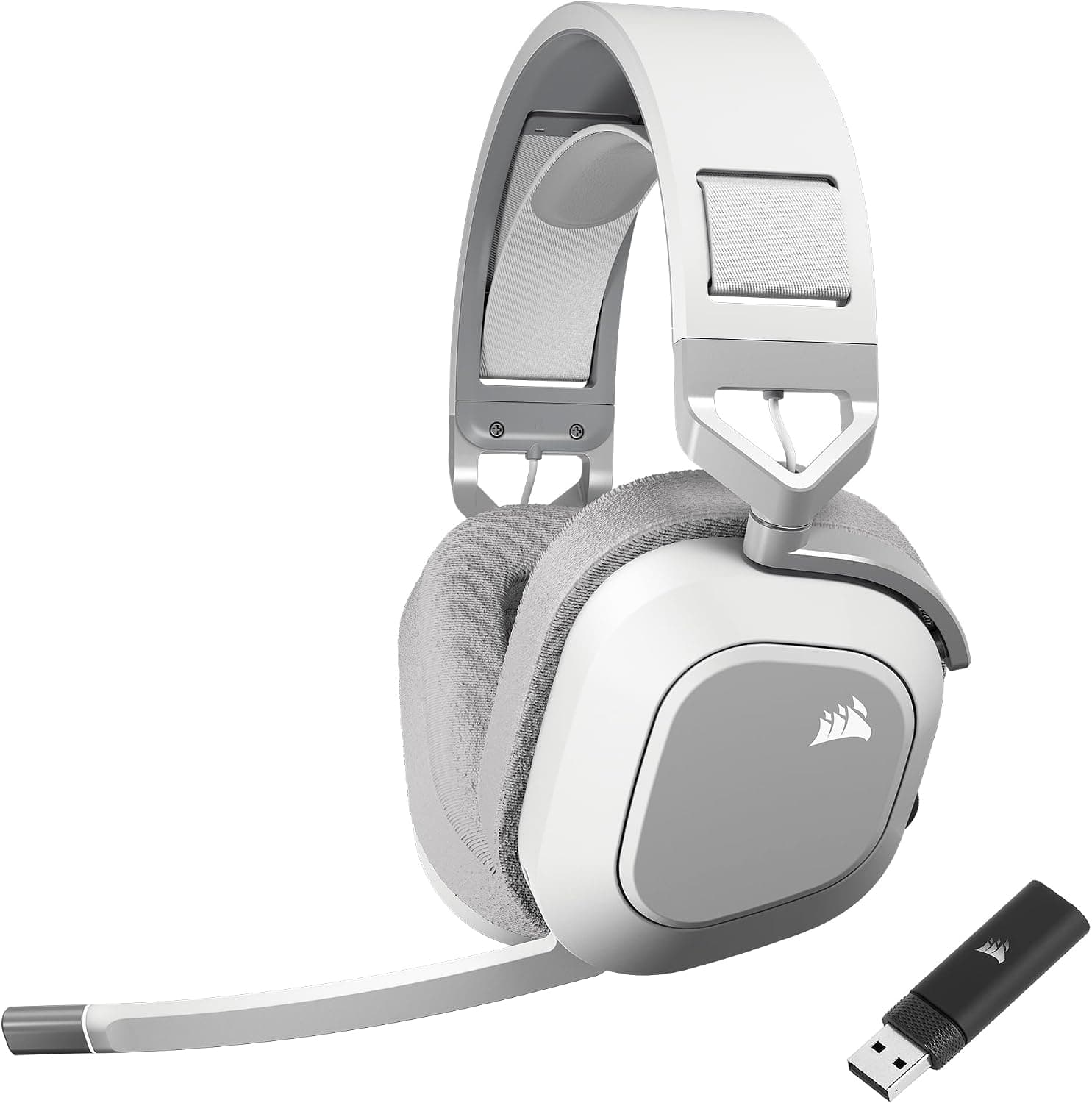 هدست گیمینگ بلوتوثی Corsair مدل HS80 MAX سفید با Dolby Atmos هدست گیمینگ بلوتوثی Corsair مدل HS80 MAX سفید با Dolby Atmos
