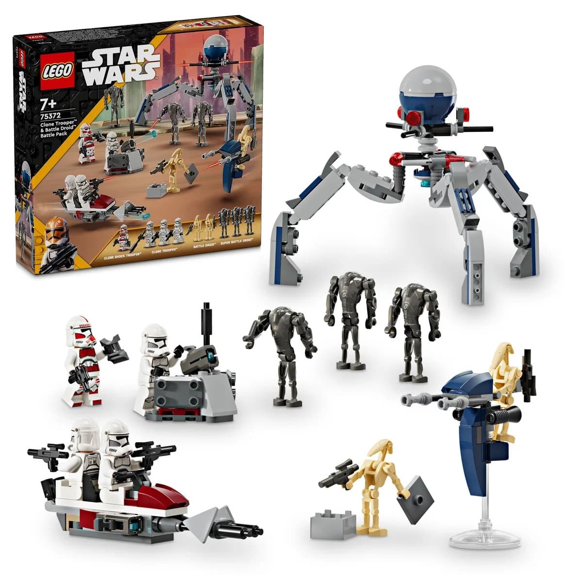 لگو Star Wars بسته نبرد Clone Trooper و Battle Droid مدل 75372 لگو Star Wars بسته نبرد Clone Trooper و Battle Droid مدل 75372