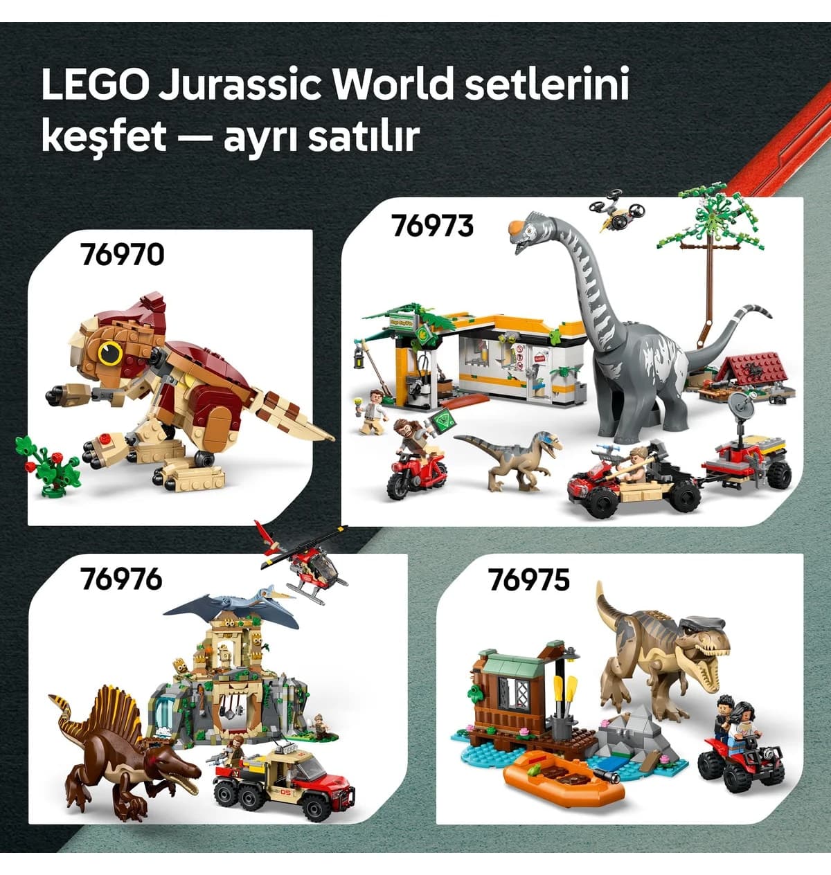 لگو Jurassic World فرار رپتور زمین ناهموار مدل 76972 285 قطعه لگو Jurassic World فرار رپتور زمین ناهموار مدل 76972 285 قطعه