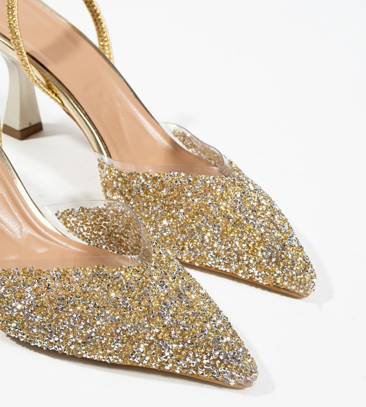 کفش پاشنهبلند زنانه DUXAL SHOES پشت باز با تزئینات خردهشیشه مدل London کفش پاشنهبلند زنانه DUXAL SHOES پشت باز با تزئینات خردهشیشه مدل London