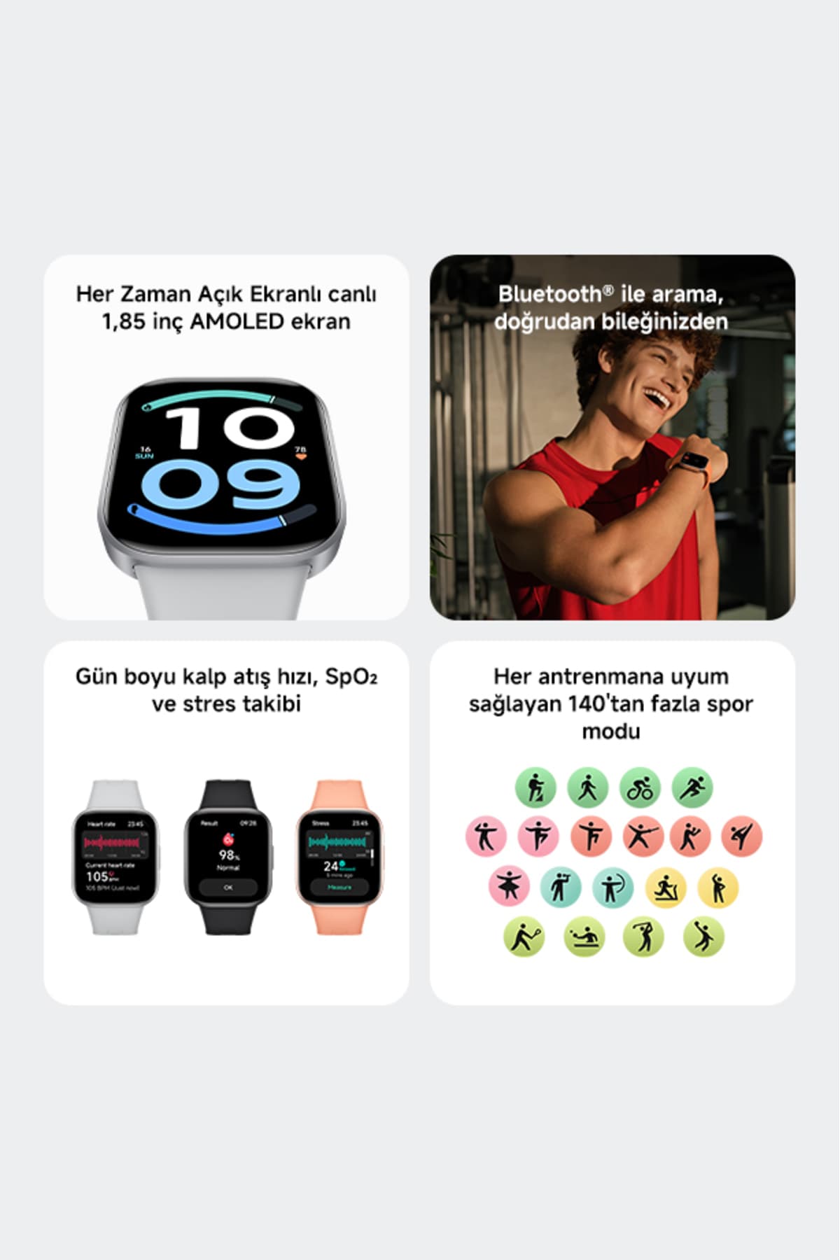 ساعت هوشمند Xiaomi REDMI Watch 6 Active مشکی نیمهشب، نمایشگر 1.85" AMOLED، باتری 18روزه با گارانتی Türkiye ساعت هوشمند Xiaomi REDMI Watch 6 Active مشکی نیمهشب، نمایشگر 1.85" AMOLED، باتری 18روزه با گارانتی Türkiye