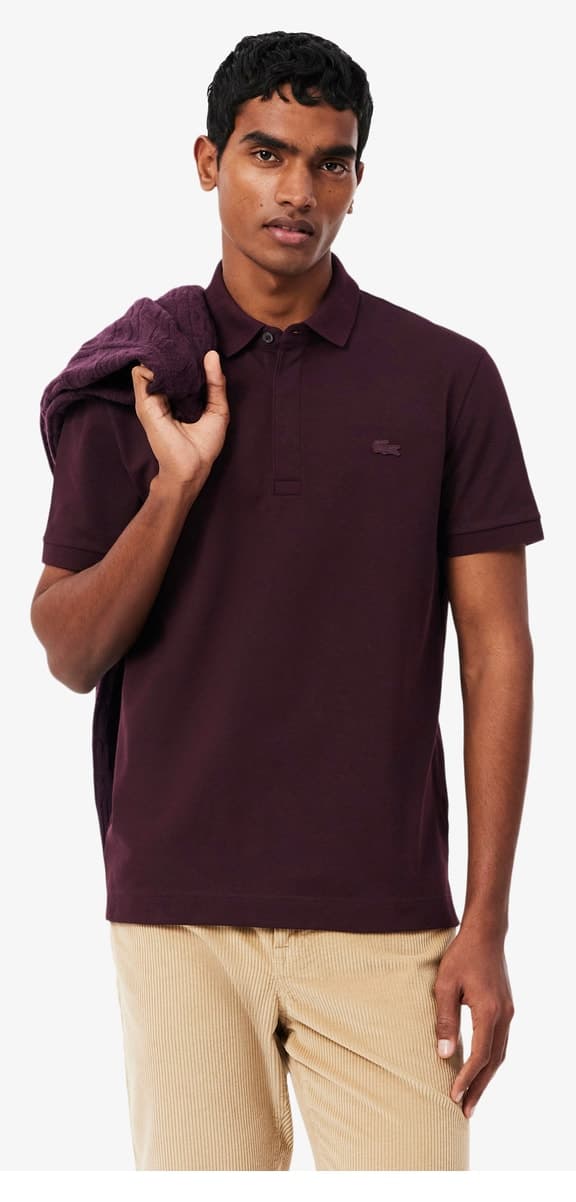 پولوشرت مردانه Lacoste زرشکی فیت معمولی مدل Paris پولوشرت مردانه Lacoste زرشکی فیت معمولی مدل Paris
