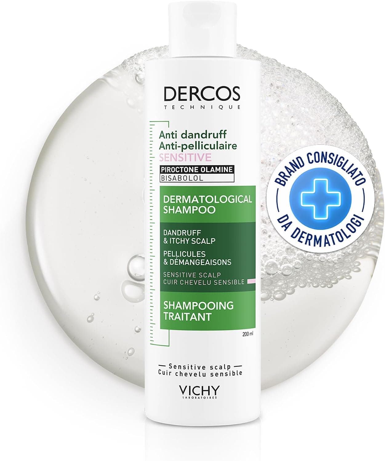 شامپو ضد شوره Dercos مخصوص پوست سر حساس VICHY 200 ml شامپو ضد شوره Dercos مخصوص پوست سر حساس VICHY 200 ml