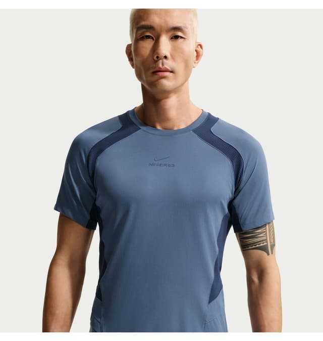 تیشرت مردانه آبی Nike Pro Dri-FIT ADV آستین کوتاه مدل ıf2214-491 تیشرت مردانه آبی Nike Pro Dri-FIT ADV آستین کوتاه مدل ıf2214-491