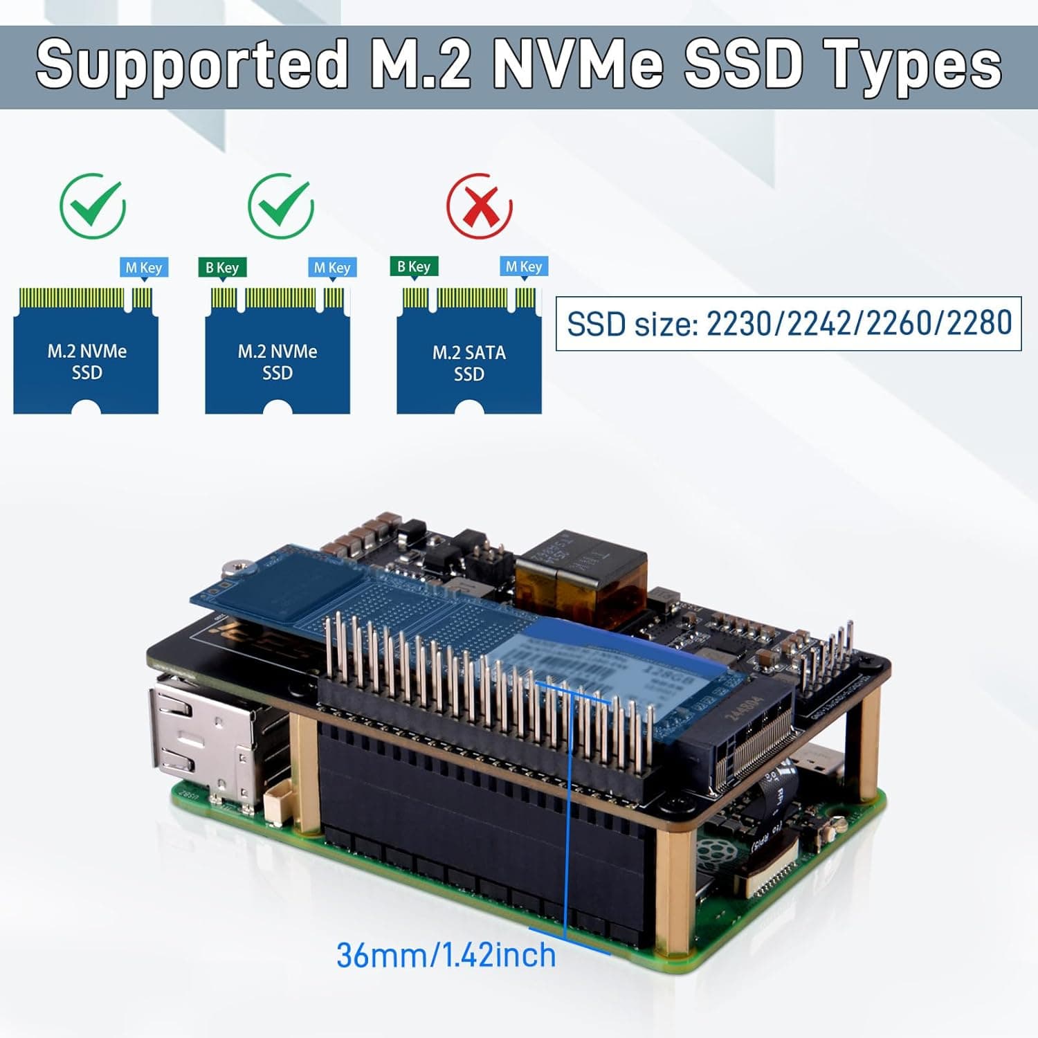 هت PoE+ مدل P33 GeeekPi با M.2 NVMe برای Raspberry Pi 5 هت PoE+ مدل P33 GeeekPi با M.2 NVMe برای Raspberry Pi 5