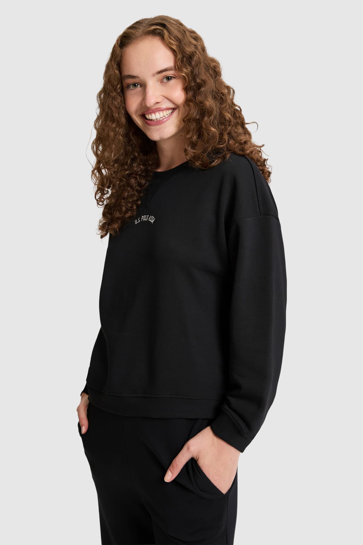 سویشرت زنانه U.S. Polo Assn. مشکی مدل 50328959-VR046 سویشرت زنانه U.S. Polo Assn. مشکی مدل 50328959-VR046
