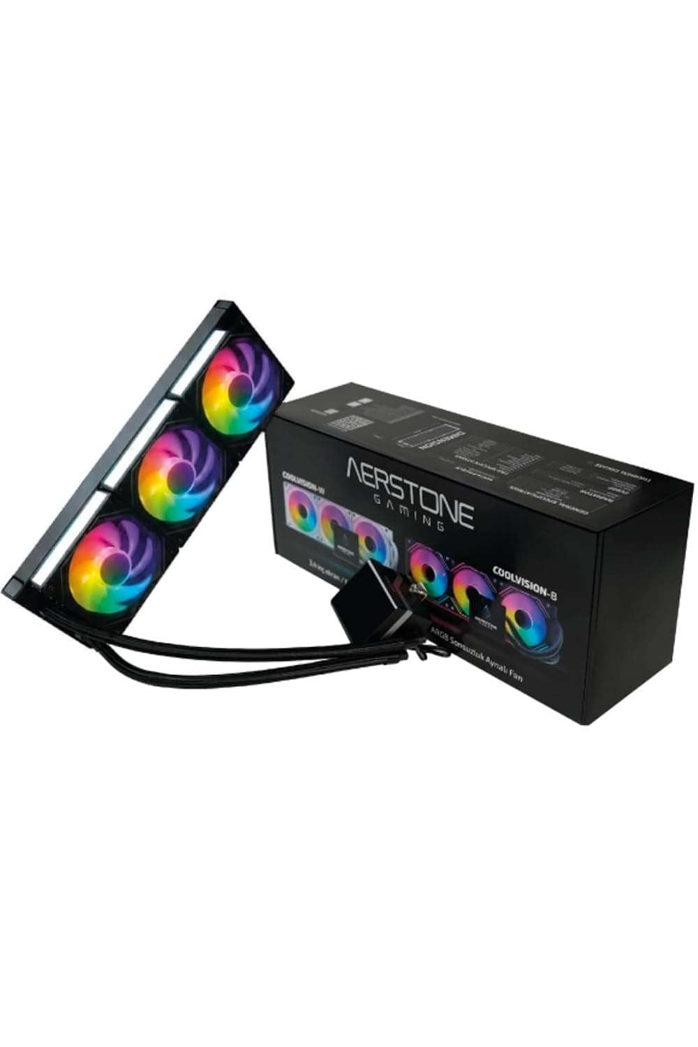 خنککننده مایع Aerstone سازگار با INTEL و AMD با نمایشگر LCD 360mm خنککننده مایع Aerstone سازگار با INTEL و AMD با نمایشگر LCD 360mm
