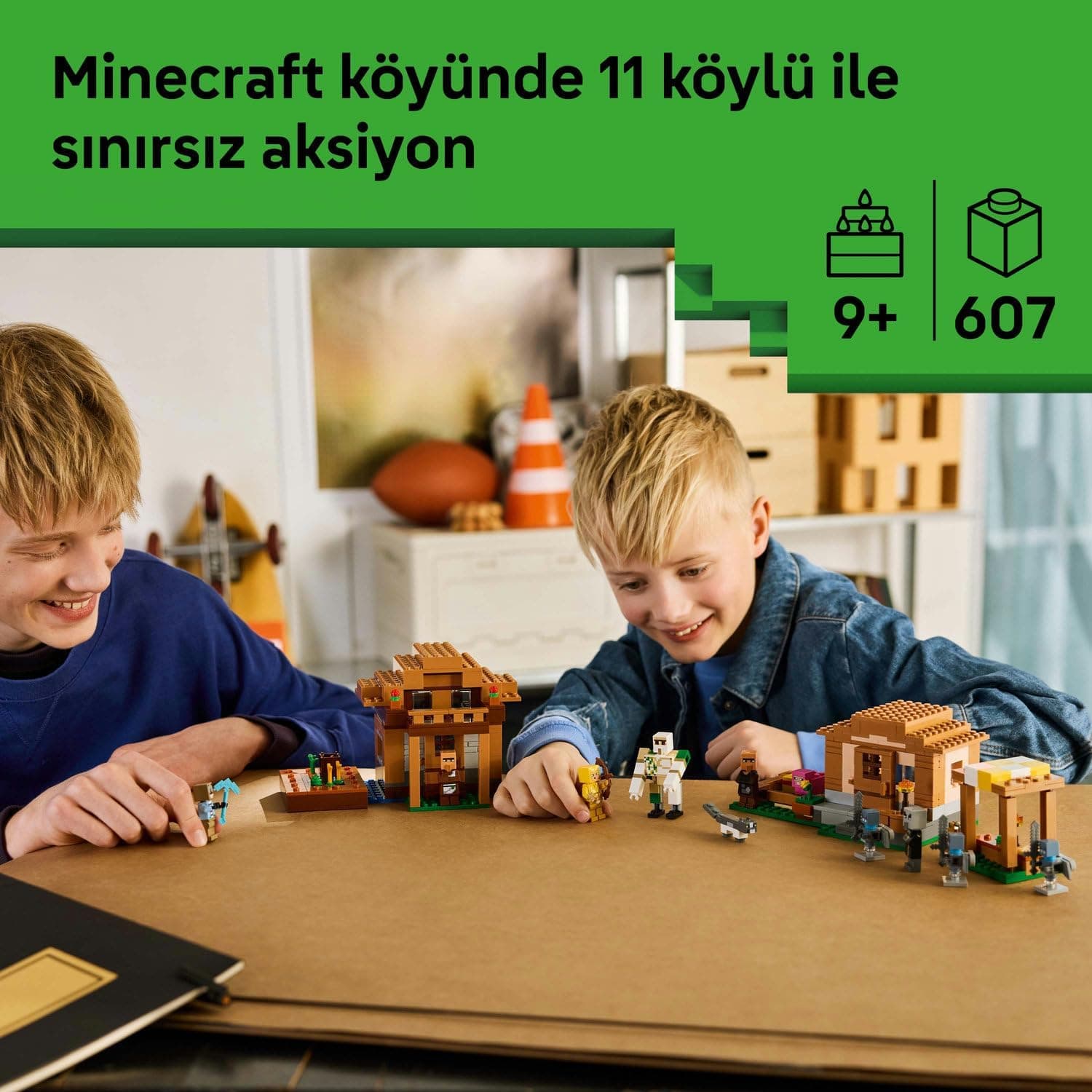 لگو Minecraft حمله Evoker به روستا مدل 21596 لگو Minecraft حمله Evoker به روستا مدل 21596