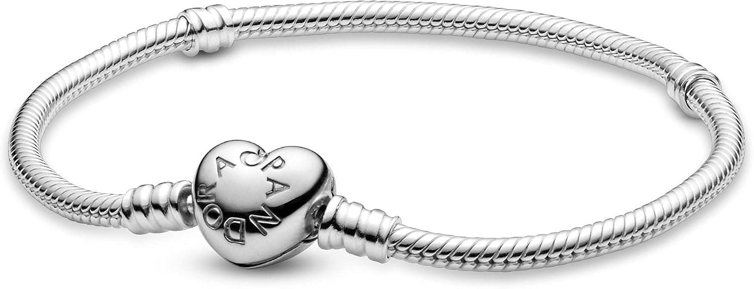 دستبند زنانه PANDORA Moments نقره استرلینگ قفل قلبی زنجیر مار برای آویز 16 CM دستبند زنانه PANDORA Moments نقره استرلینگ قفل قلبی زنجیر مار برای آویز 16 CM