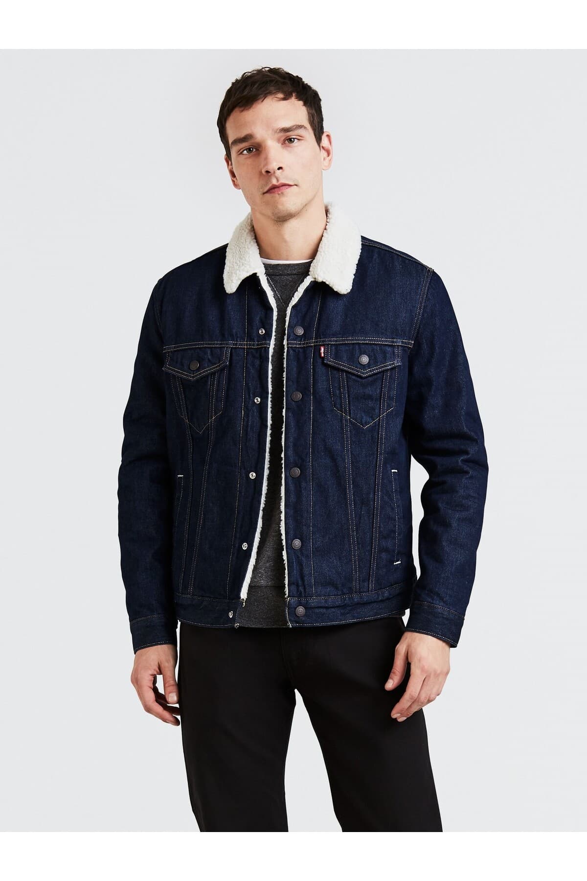 کاپشن مردانه Levi's اورسایز شرپا تراکر مدل 16365-0084 کاپشن مردانه Levi's اورسایز شرپا تراکر مدل 16365-0084