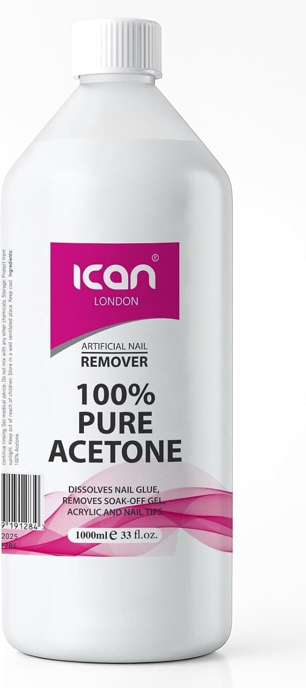 پاککننده لاک ناخن ICAN LONDON استون خالص 1litre (1000ml) پاککننده لاک ناخن ICAN LONDON استون خالص 1litre (1000ml)