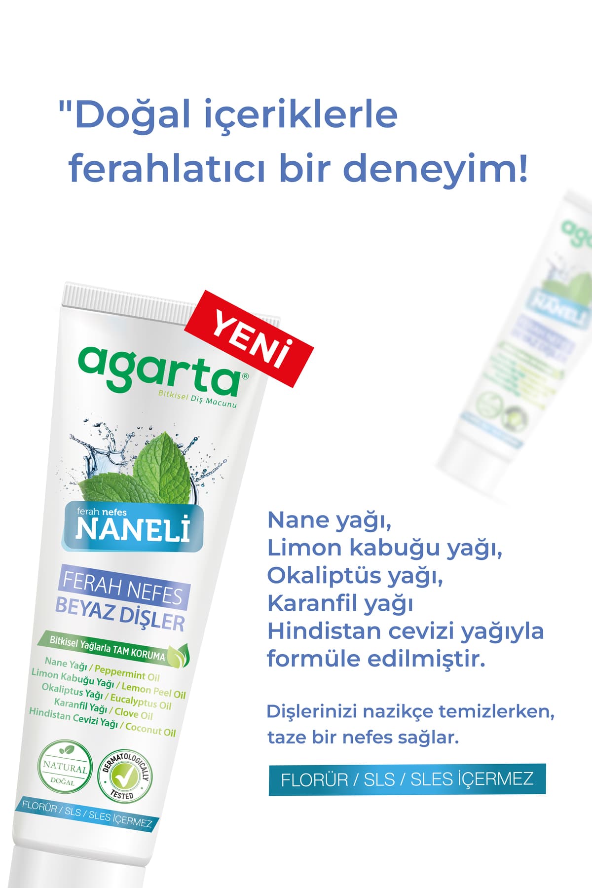 خمیردندان طبیعی Agarta نعنایی قوی بدون فلوراید برای نفس تازه 100 Ml خمیردندان طبیعی Agarta نعنایی قوی بدون فلوراید برای نفس تازه 100 Ml