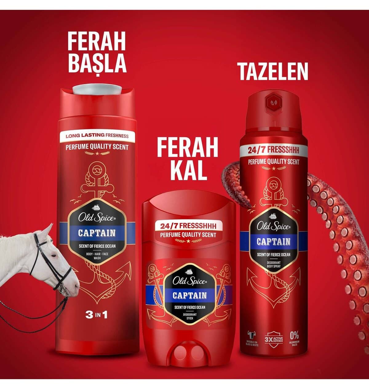 ژل دوش و شامپو مردانه Old Spice سهدریک بدن مو و صورت Captain 1000 ml ژل دوش و شامپو مردانه Old Spice سهدریک بدن مو و صورت Captain 1000 ml