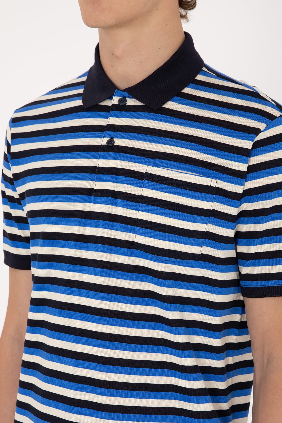 تیشرت مردانه U.S. Polo Assn. فیت معمولی لاجوردی راهراه مدل 50306794-VR033 تیشرت مردانه U.S. Polo Assn. فیت معمولی لاجوردی راهراه مدل 50306794-VR033