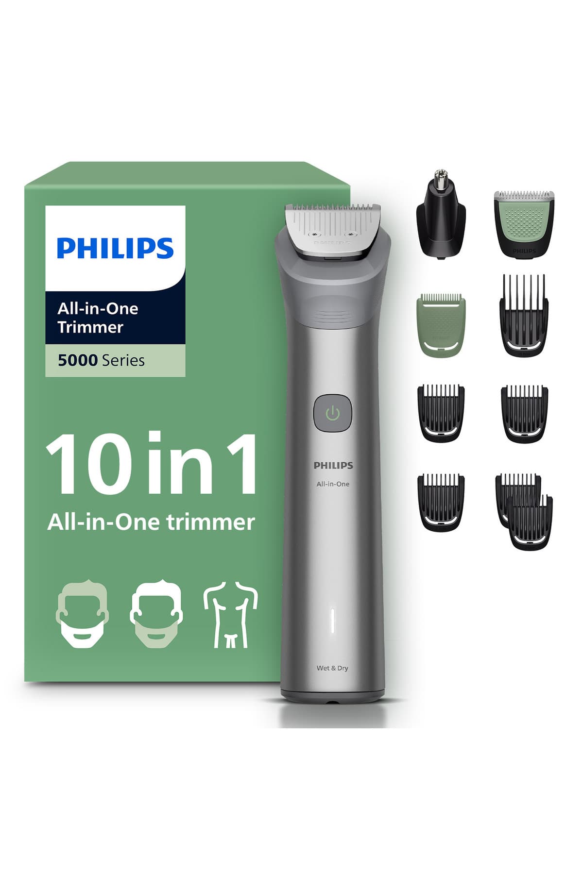 ست اصلاح مردانه Philips 5000 Serisi 10in1 برای صورت، مو و بدن، خشک و مرطوب مدل MG5922/15 ست اصلاح مردانه Philips 5000 Serisi 10in1 برای صورت، مو و بدن، خشک و مرطوب مدل MG5922/15