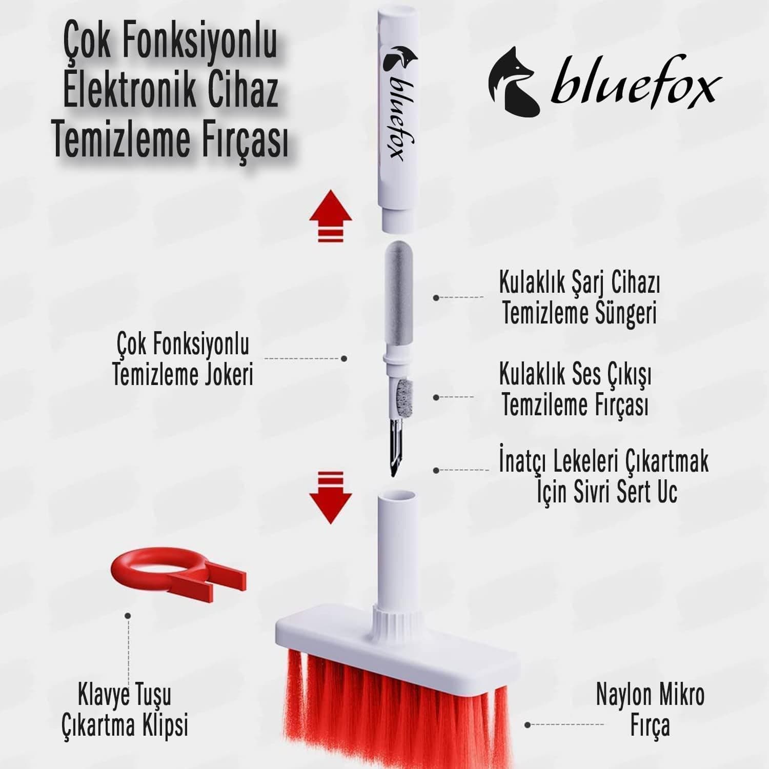 کیت تمیزکننده ۵ در ۱ Bluefox با برس کیبورد و تمیزکننده هدفون کیت تمیزکننده ۵ در ۱ Bluefox با برس کیبورد و تمیزکننده هدفون