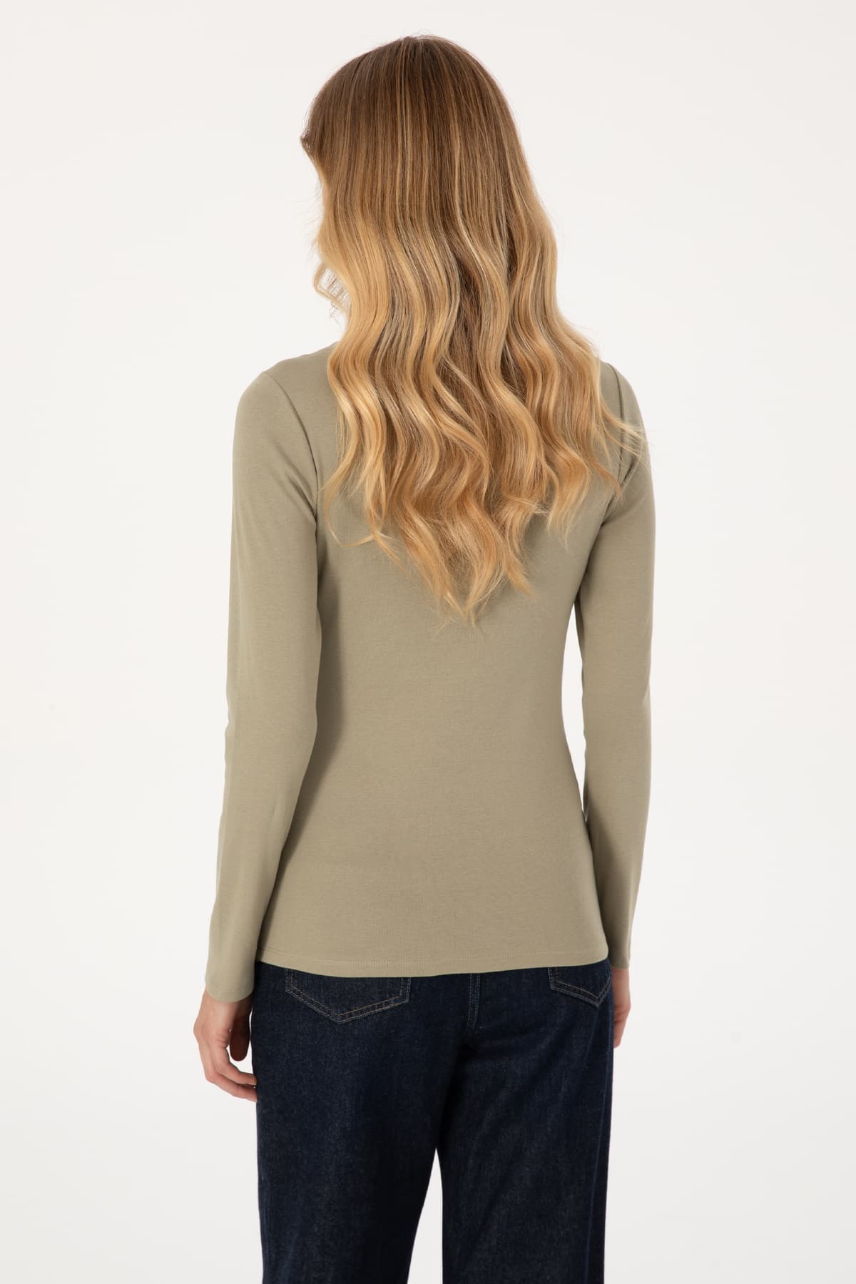 سویشرت زنانه U.S. Polo Assn. خاکی روشن اسلیم یقه گرد مدل 50315419-VR183 سویشرت زنانه U.S. Polo Assn. خاکی روشن اسلیم یقه گرد مدل 50315419-VR183