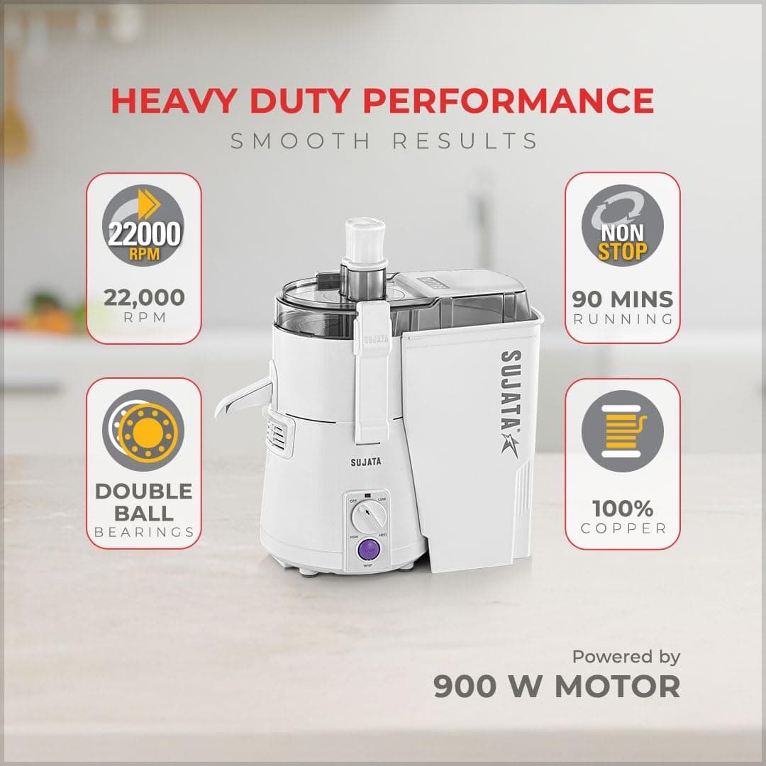 آبمیوهگیری و مخلوطکن Sujata مدل Powermatic Plus 900 وات آبمیوهگیری و مخلوطکن Sujata مدل Powermatic Plus 900 وات