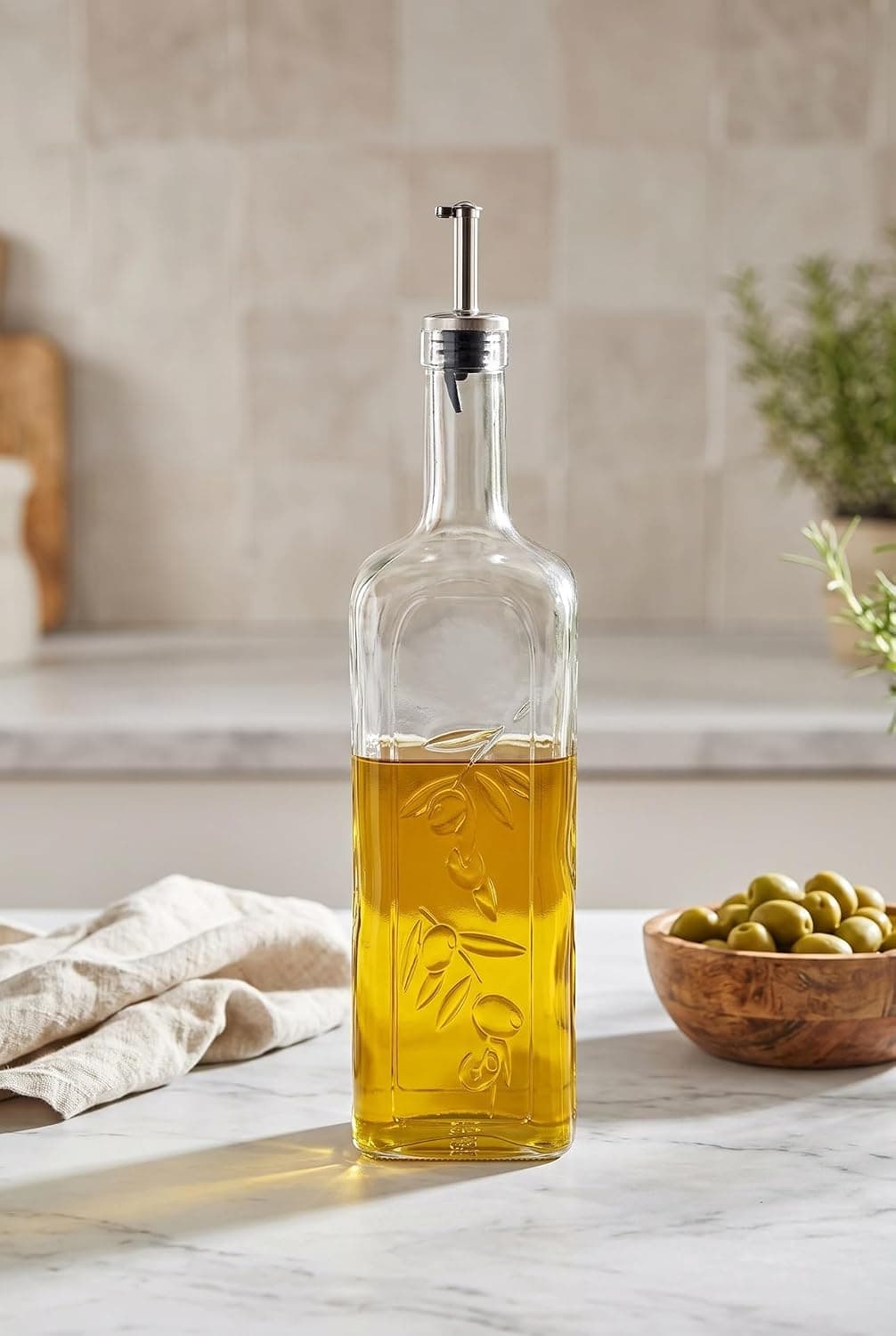 روغنریز و سرکهریز Pasabahce Homemade شفاف با درپوش فلزی 1 Litre روغنریز و سرکهریز Pasabahce Homemade شفاف با درپوش فلزی 1 Litre