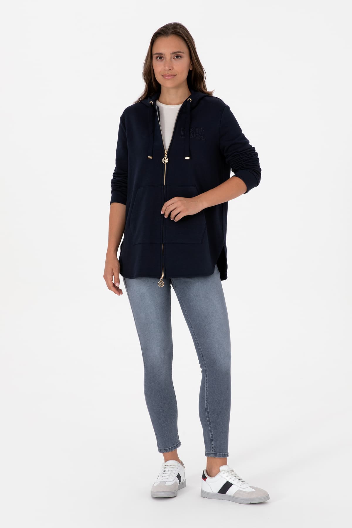 سویشرت زنانه U.S. Polo Assn. سرمهای زیپدار کاپوتدار مدل 50307714-VR033 سویشرت زنانه U.S. Polo Assn. سرمهای زیپدار کاپوتدار مدل 50307714-VR033