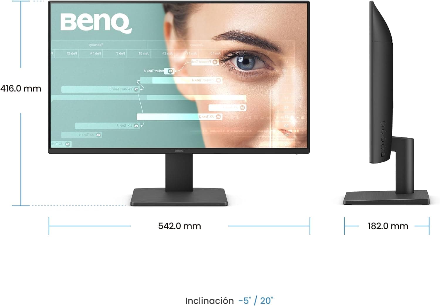 مانیتور 24" BenQ IPS 100Hz با وضوح 1080p FHD، HDMI و DisplayPort مدل GW2491 مانیتور 24" BenQ IPS 100Hz با وضوح 1080p FHD، HDMI و DisplayPort مدل GW2491