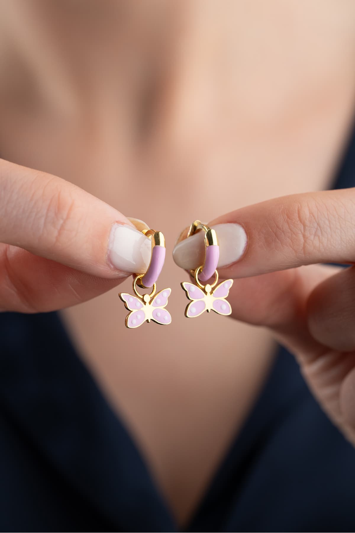 گوشواره کودکانه Silvano Jewelry پروانهای نقره 925 عیار میناکاریشده گوشواره کودکانه Silvano Jewelry پروانهای نقره 925 عیار میناکاریشده