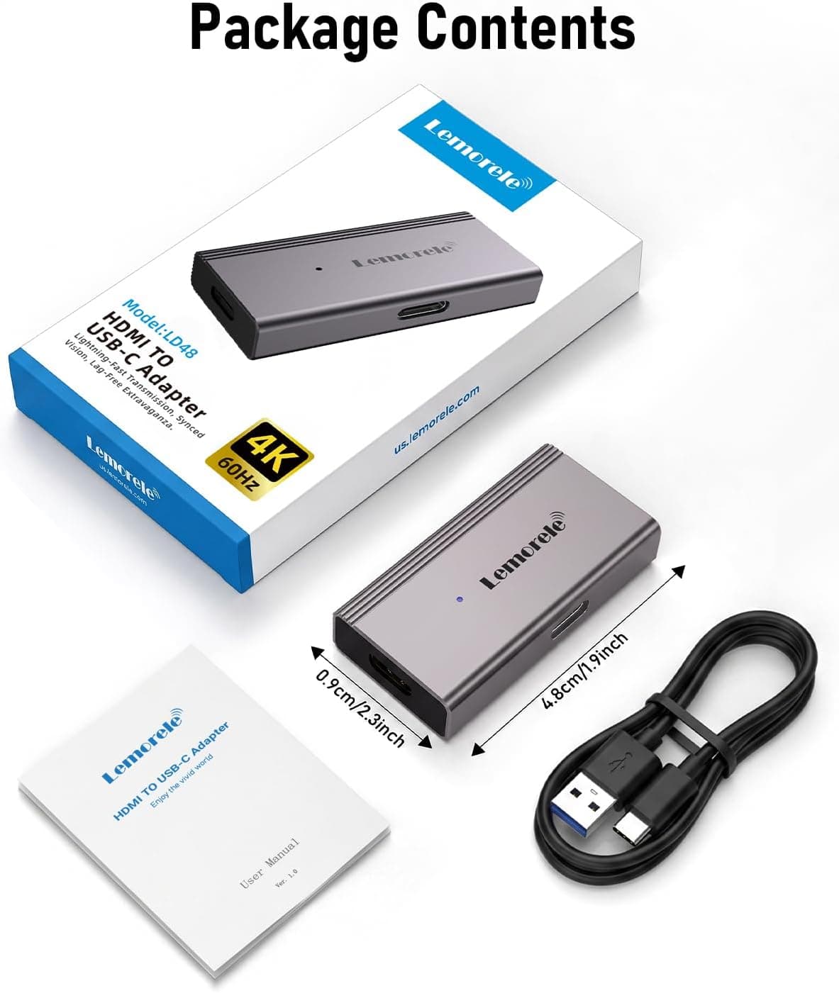 مبدل HDMI به USB C Lemorele مدل 4K@60HZ مبدل HDMI به USB C Lemorele مدل 4K@60HZ