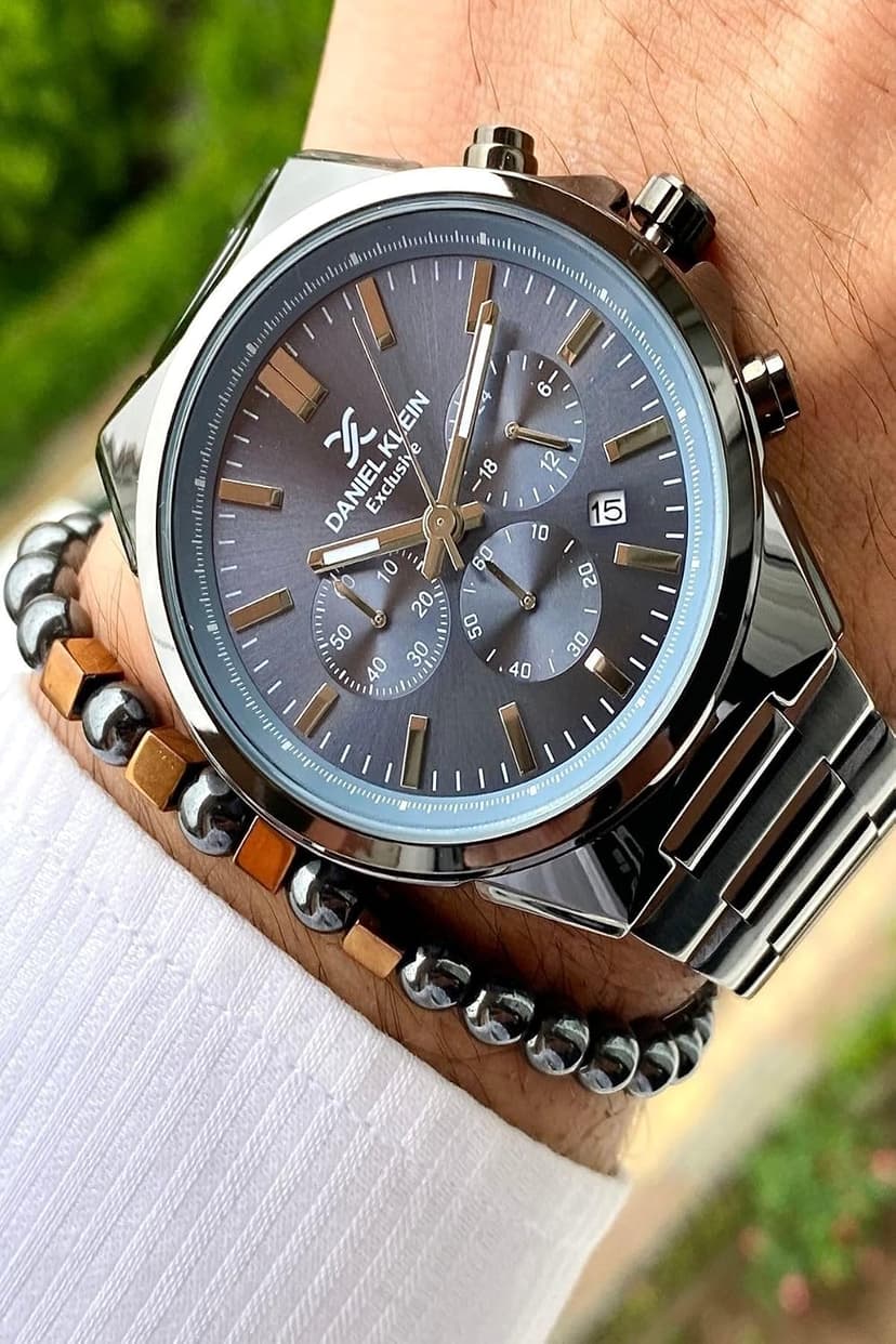 ساعت مچی مردانه Daniel Klein بند استیل کرنوگراف 3ATM دودی ساعت مچی مردانه Daniel Klein بند استیل کرنوگراف 3ATM دودی