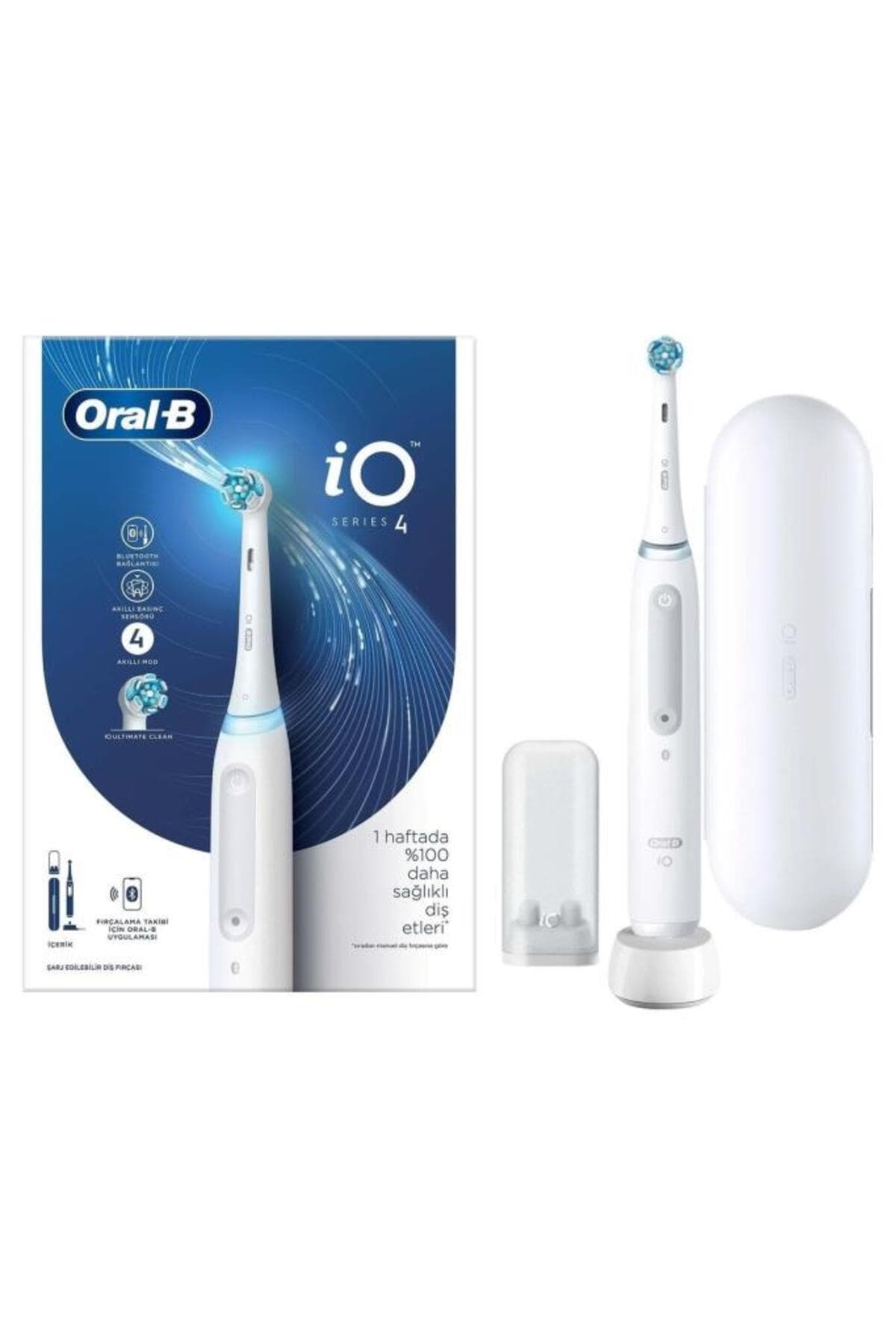 ست مسواک شارژی Oral-B دو عددی مشکی مات و سفید مدل iO 4 ست مسواک شارژی Oral-B دو عددی مشکی مات و سفید مدل iO 4