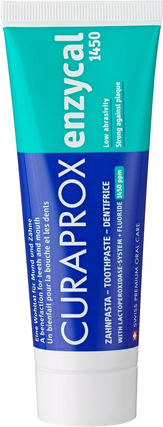 خمیر دندان Curaprox Enzycal 1450 ppm فلوراید بدون SLS 75ml خمیر دندان Curaprox Enzycal 1450 ppm فلوراید بدون SLS 75ml