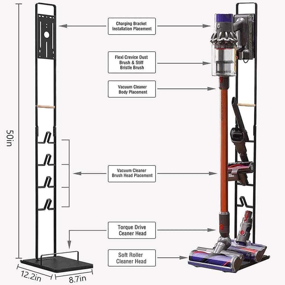 پایه نگهدارنده جاروبرقی RUQIWEMI فلزی با چرخ مناسب Dyson و Dreame مدل 1 پایه نگهدارنده جاروبرقی RUQIWEMI فلزی با چرخ مناسب Dyson و Dreame مدل 1