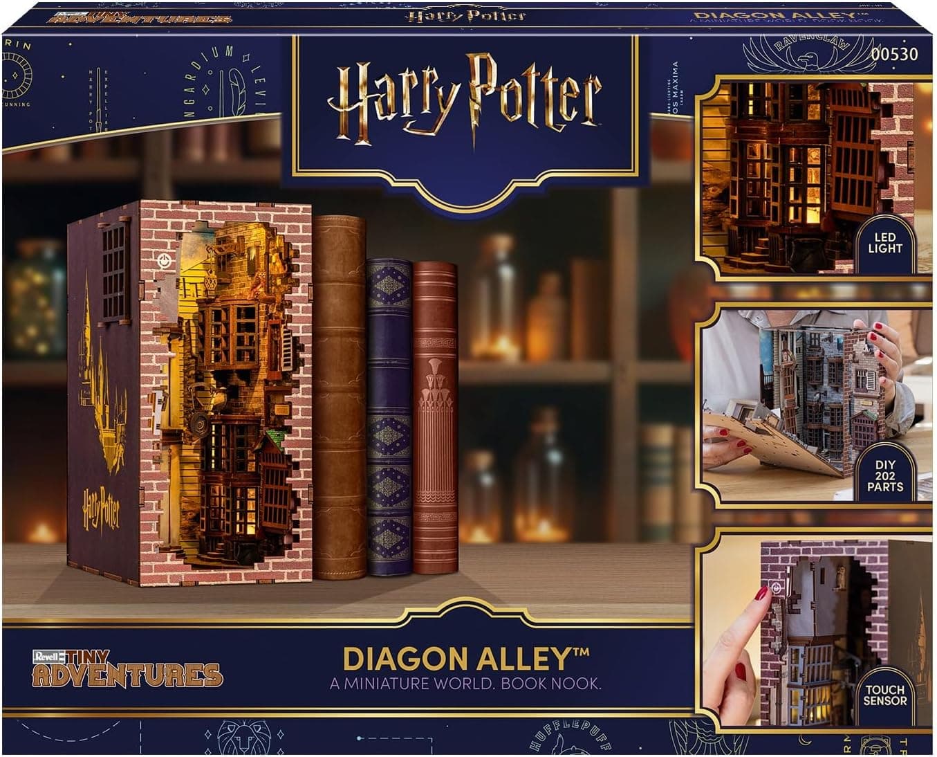 کیت ماکت سهبعدی جاکتابی چوبی Revell مدل Tiny Adventures I Diagon Alley Harry Potter کیت ماکت سهبعدی جاکتابی چوبی Revell مدل Tiny Adventures I Diagon Alley Harry Potter