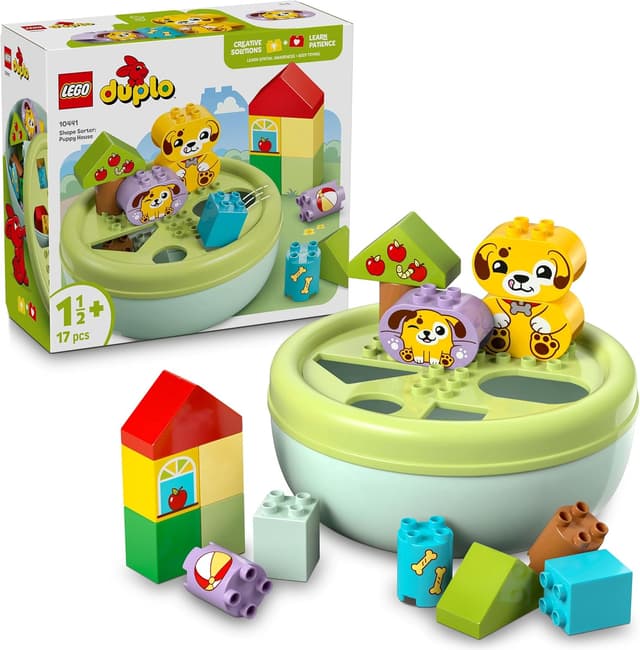 لگو 10441 DUPLO آموزشی جورچین شکل خانه سگ برای کودکان 1.5 سال به بالا، 17 قطعه لگو 10441 DUPLO آموزشی جورچین شکل خانه سگ برای کودکان 1.5 سال به بالا، 17 قطعه