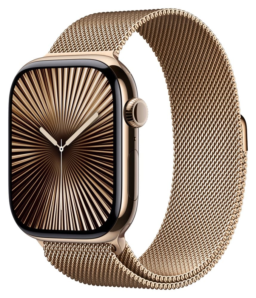 ساعت هوشمند Apple مدل Series 10 تیتانیوم طلایی GPS Cellular 42mm ساعت هوشمند Apple مدل Series 10 تیتانیوم طلایی GPS Cellular 42mm