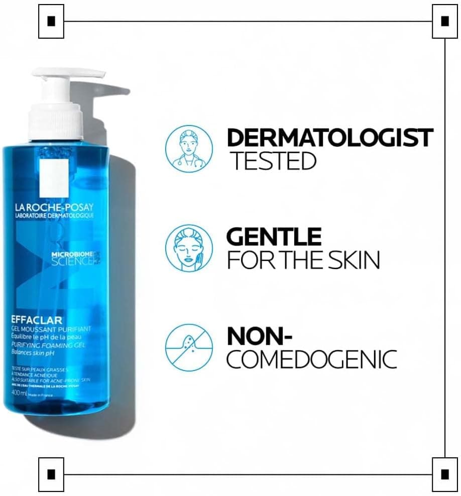 ژل شوینده فومدار صورت La Roche-Posay پاککننده ضدجوش Effaclar ژل شوینده فومدار صورت La Roche-Posay پاککننده ضدجوش Effaclar